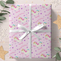 Enhörning i regnbågens färger jul glitter rosa