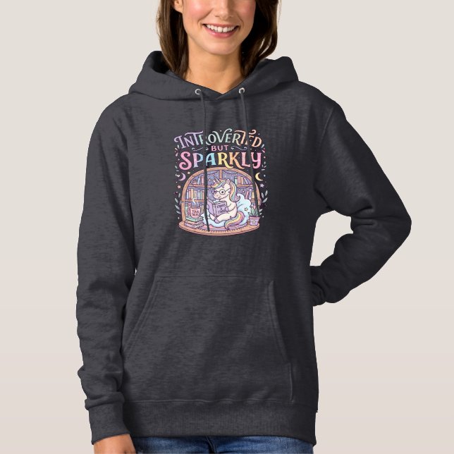 Enhörning Introvert men Gnistrande Original Vit Ba T Shirt (Framsida)