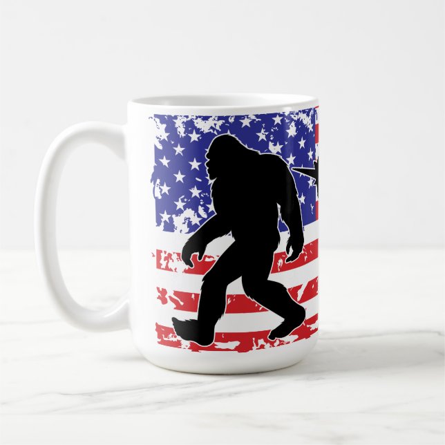 Enhörning, Jackalope, Bigfoot och den amerikanska  Kaffemugg (Vänster)