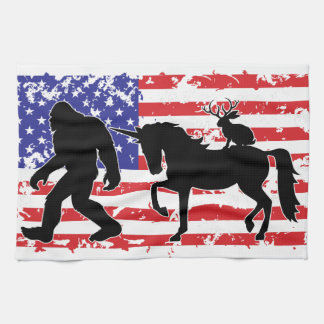 Enhörning, Jackalope, Bigfoot och den amerikanska Kökshandduk
