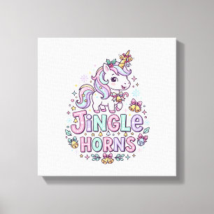 Enhörning Jingle Horns Charmerande Kläder Grafisk_ Canvastryck