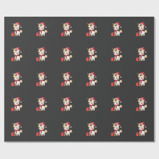 Enhörning Jul Dekoration Santa Enhörning Jul T- Presentpapper