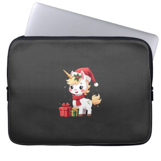 Enhörning juldekoration Santa Enhörning jul T- Laptop Fodral
