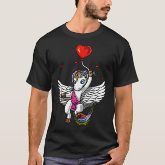 Enhörning Kärlek Hjärtballong T Shirt