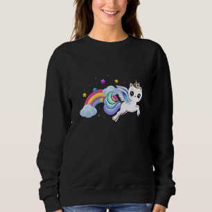 Enhörning Kisse Regnbåge Flygande Unicat Caticorn T Shirt