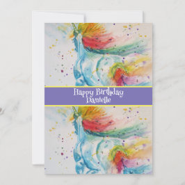 Enhörning Konst Barn Födelsedagsinbjudan  Inbjudningar