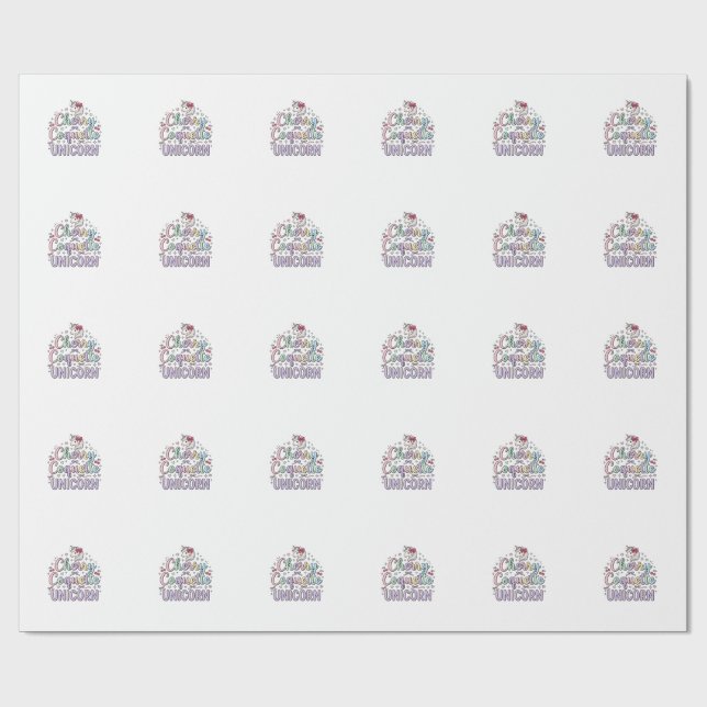 Enhörning Körsbär Coquette Enhörning Original Zazz Presentpapper (Platt)