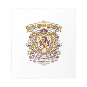 Enhörning Kungliga Horn Akademi Stylish Zazzle Des Anteckningsblock