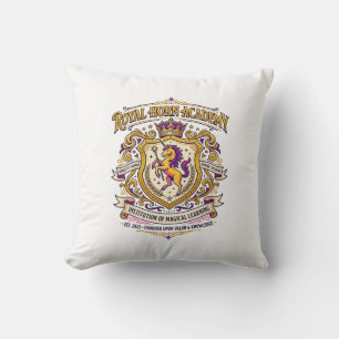 Enhörning Kungliga Horn Akademi Stylish Zazzle Des Kudde