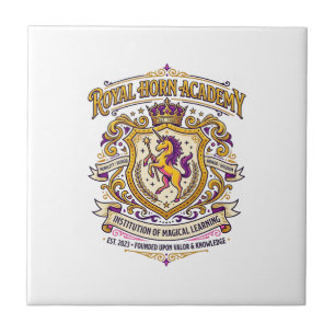 Enhörning Kungliga Horn Akademien Stylish Zazzle D Kakelplatta