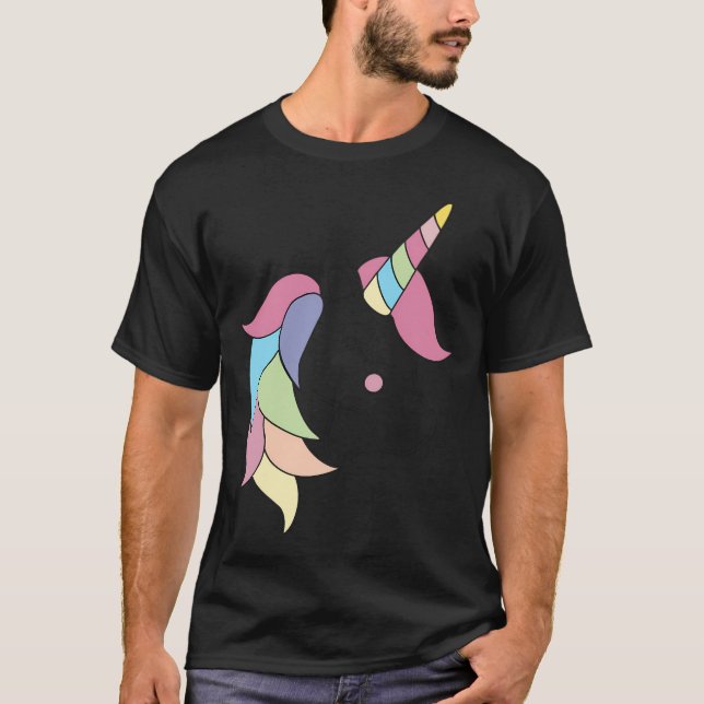 Enhörning Lång(1) T Shirt (Framsida)