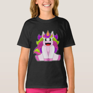 Enhörning långa hår t shirt