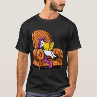 Enhörning Läsande Böcker T Shirt