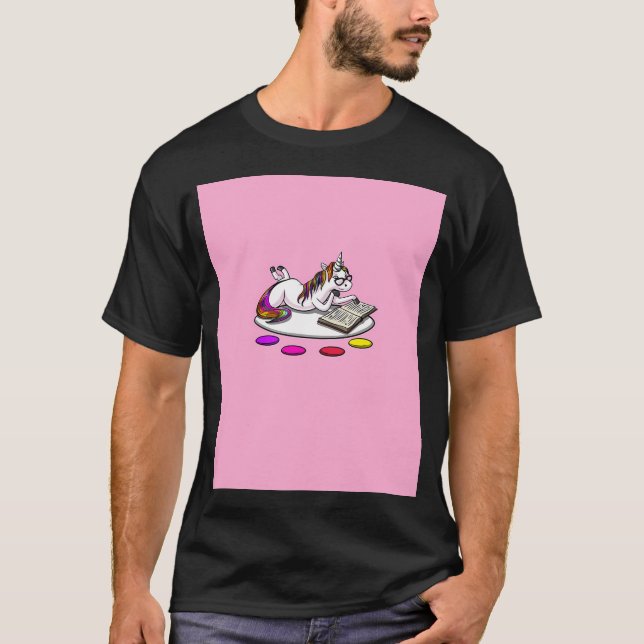 Enhörning Läsbok T Shirt (Framsida)