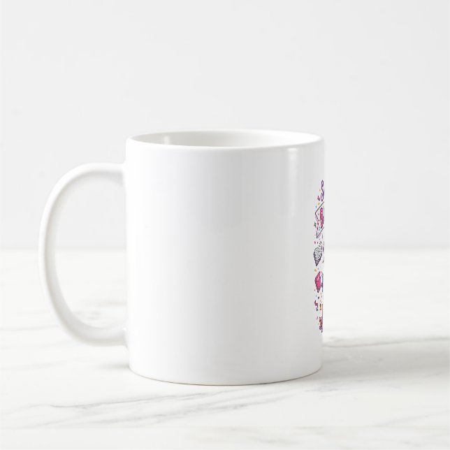 Enhörning ledsen jag är bokad Retro stil tryck på  Kaffemugg (Vänster)