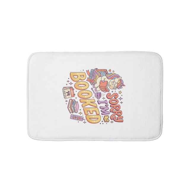 Enhörning ledsen jag är bokad Whimsical Zazzle des Badrumsmatta (Framsidan)