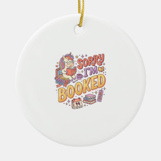 Enhörning ledsen jag är bokad Whimsical Zazzle des Julgransprydnad Keramik