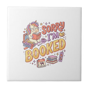 Enhörning ledsen jag är bokad Whimsical Zazzle des Kakelplatta