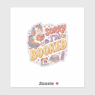 Enhörning ledsen jag är bokad Whimsical Zazzle des Klistermärken