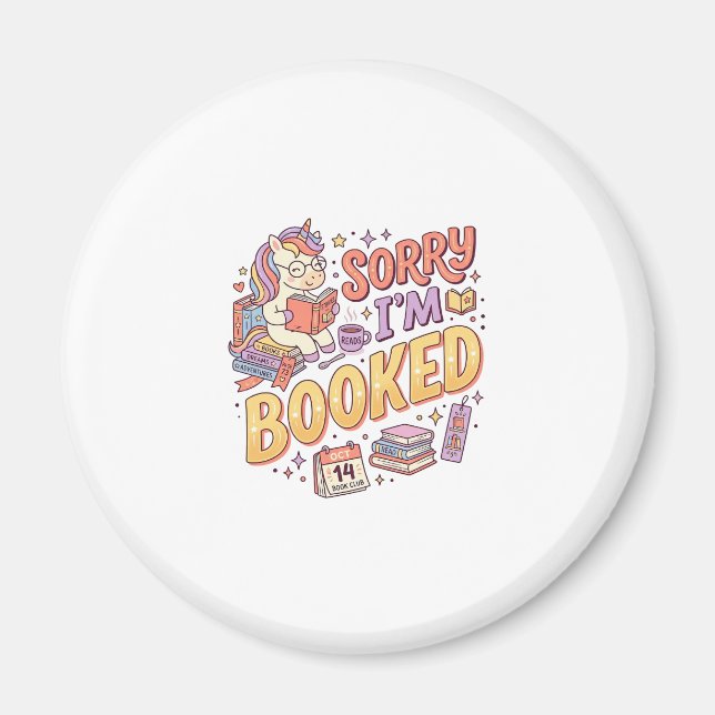 Enhörning ledsen jag är bokad Whimsical Zazzle des Magnet (Framsidan)