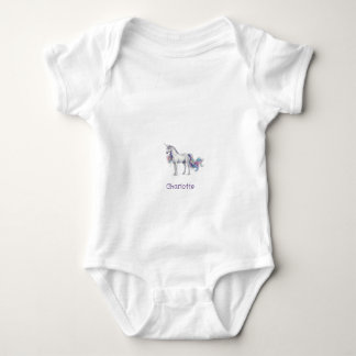 enhörning lila maron glad födelsedag barn namn söt t shirt