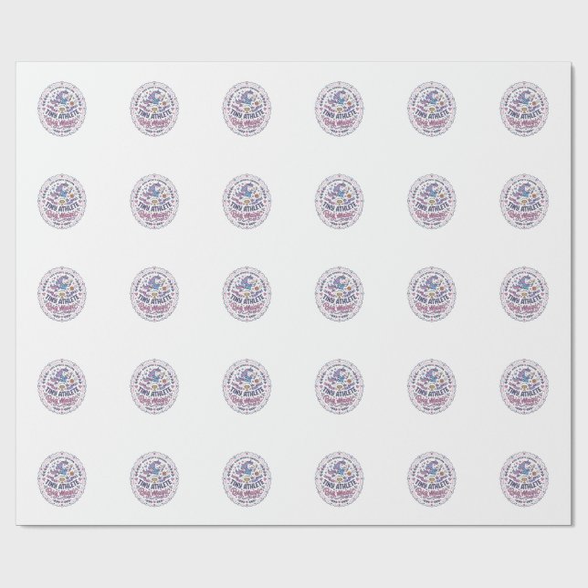 Enhörning Liten Idrottsutövare Stor Magi Lekfull T Presentpapper (Platt)