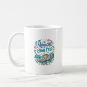 Enhörning Magisk Road Trip Print Klar POD Konst_ Kaffemugg