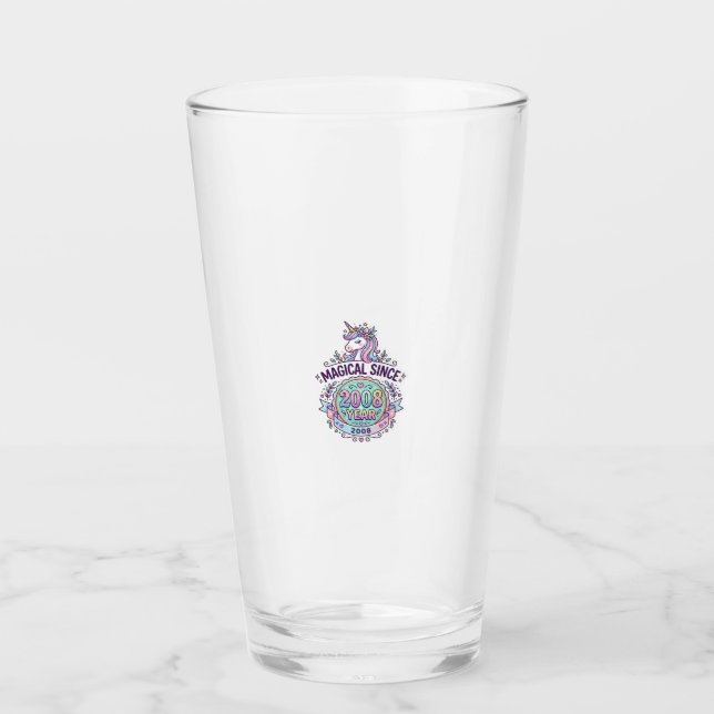 Enhörning Magisk Sedan År Grafisk Design Zazzle D Glaskopp (Framsida)