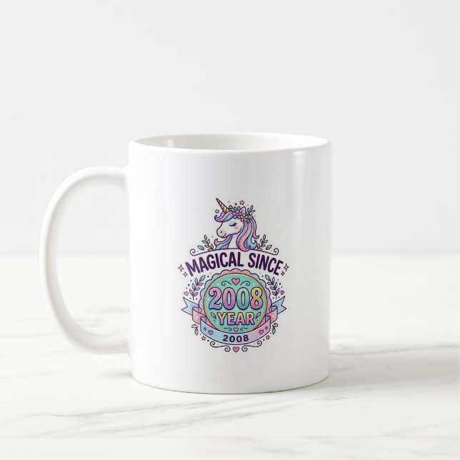 Enhörning Magisk Sedan År Grafisk Design Zazzle D Kaffemugg (Vänster)