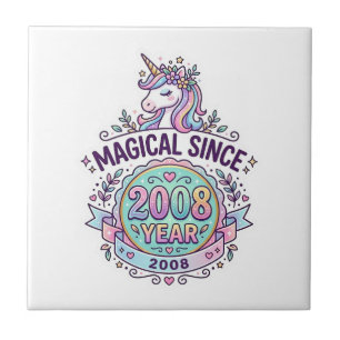 Enhörning Magisk Sedan År Grafisk Design Zazzle D Kakelplatta
