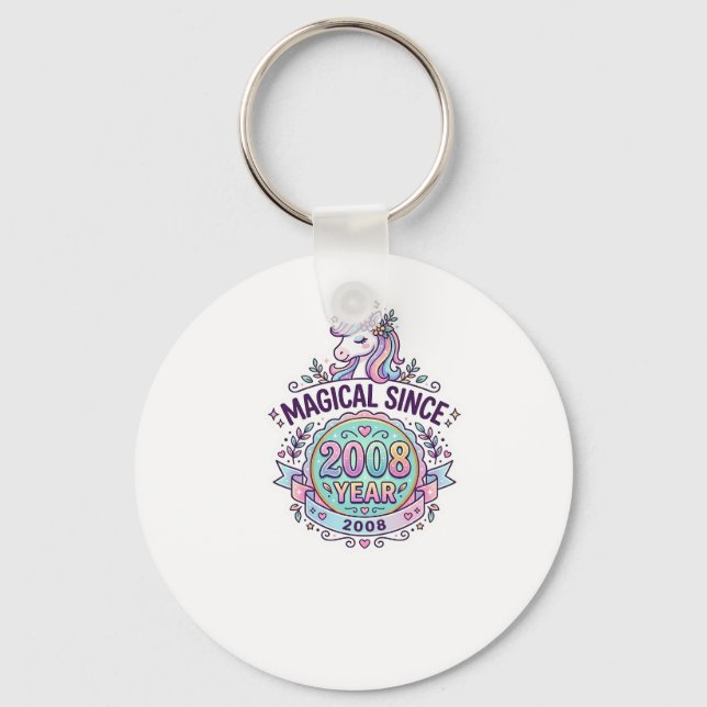 Enhörning Magisk Sedan År Grafisk Design Zazzle D Nyckelring (Framsida)