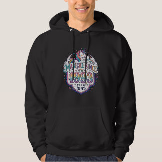 Enhörning Magisk Sedan År Trendig Utskrift på Begä Hoodie