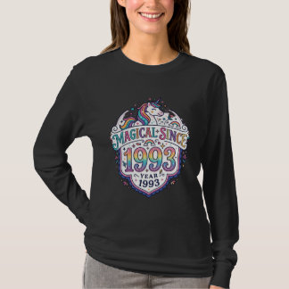 Enhörning Magisk Sedan År Trendig Utskrift på Begä T Shirt