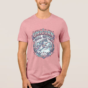 Enhörning Mål Getter Retro Stil Grafisk T-Shirt De