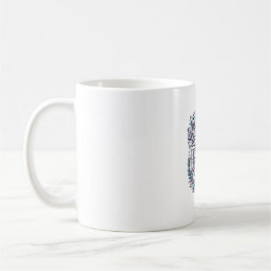 Enhörning Mål Getter Retro Stil Grafisk Tee Design Kaffemugg