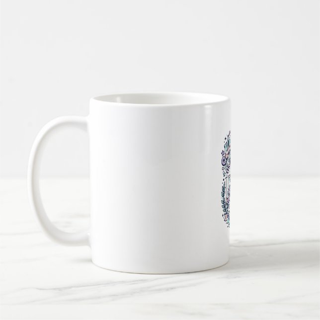 Enhörning Mål Getter Retro Stil Grafisk Tee Design Kaffemugg (Vänster)
