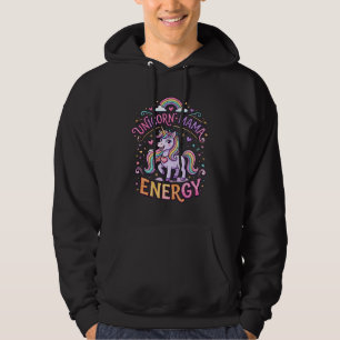 Enhörning Mama Energi Färgrik Zazzle Design_1 Hoodie
