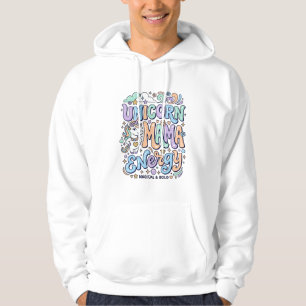 Enhörning Mama Energi Kawaii Vektor Design_1 Hoodie