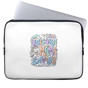 Enhörning Mama Energi Kawaii Vektor Design_1 Laptop Fodral