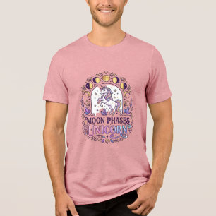 Enhörning månfaser Enhörning Vit Bakgrund Skjorta T Shirt