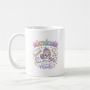 Enhörning Mathicorn Mode Bedårande Typografi Desig Kaffemugg
