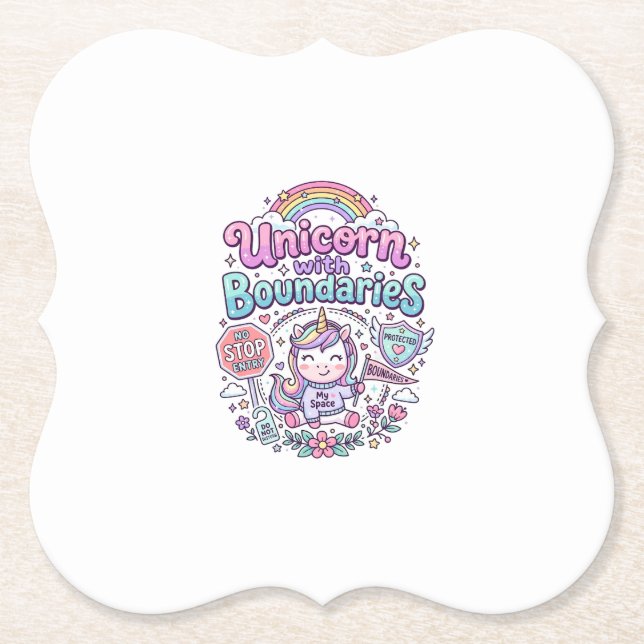 Enhörning med gränser Charming Apparel Grafik_1 Underlägg Papper (Framsida)