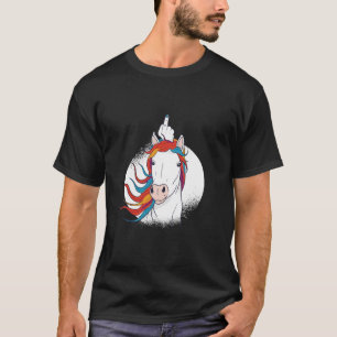Enhörning med långfinger t shirt