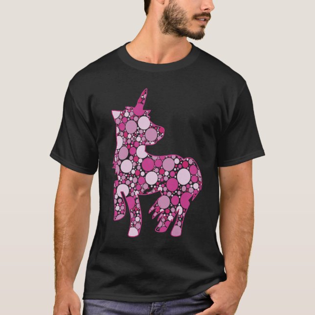 Enhörning med prickar Internationella prick-dagen  T Shirt (Framsida)