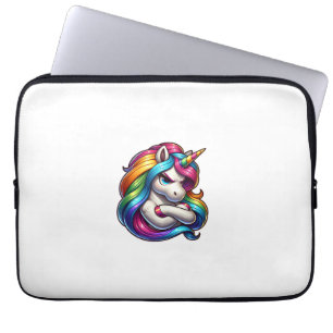 Enhörning Med Regnbågsman Konst Tanktop Laptop Fodral