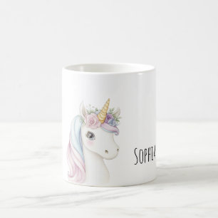 Enhörning med rosa band kaffemugg