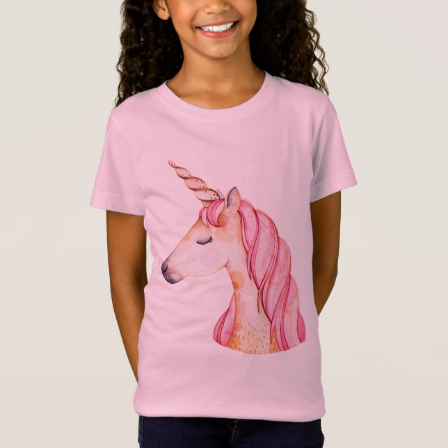 Enhörning med rosa man t shirt (Framsida)