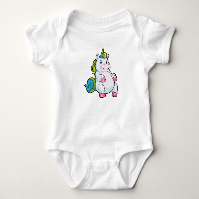 Enhörning med stor buk t shirt (Framsida)