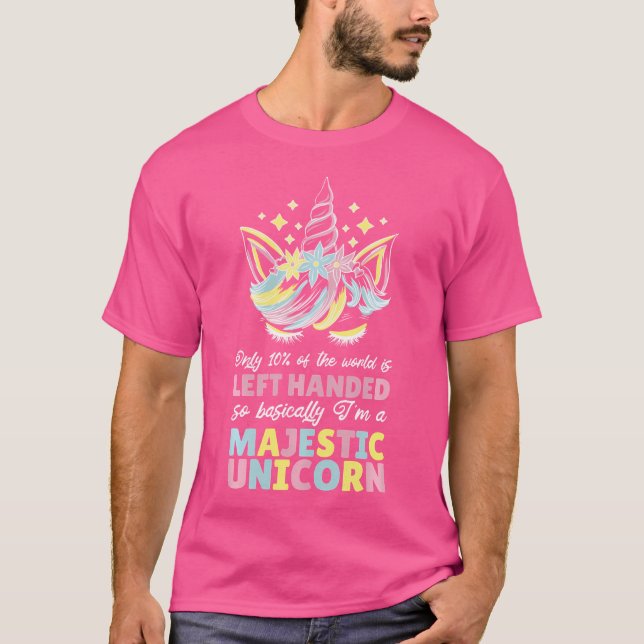 Enhörning med vänster hand t shirt (Framsida)