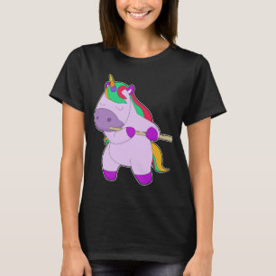 Enhörning Musiker Flöjt Musik T Shirt